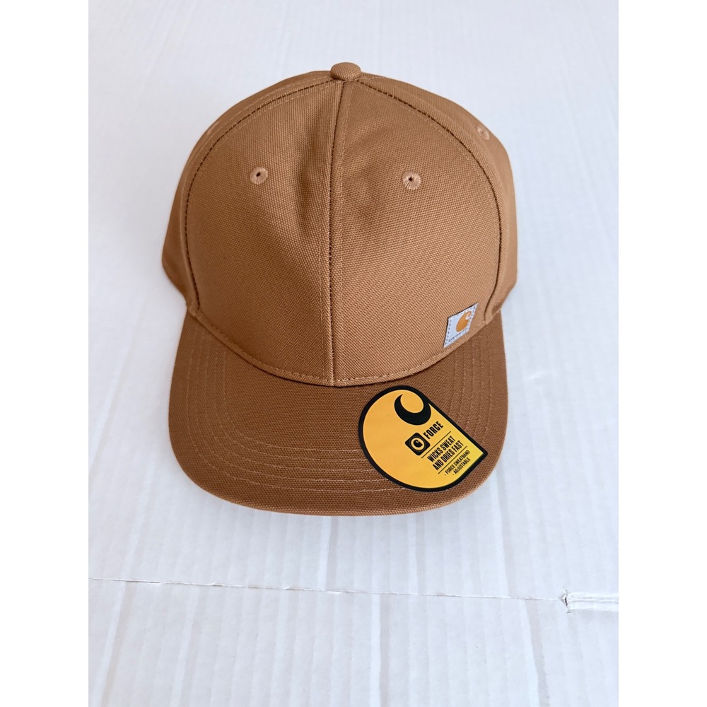Carhartt Firm Duck Flat Brim Cap Brown Snapback Hat AH1604-M OS
